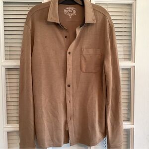 Laguna B Men’s Casual Long-Sleeve Button-Down Shirt — Tan Brown